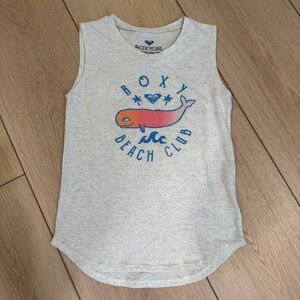 Roxy Girl Surf Club tank top 12 surfer whale beach tropical vacation shirt